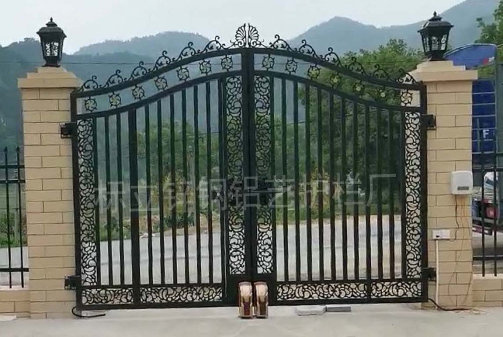欧式锌钢艺术大门BL-D036(智能电动八字开)